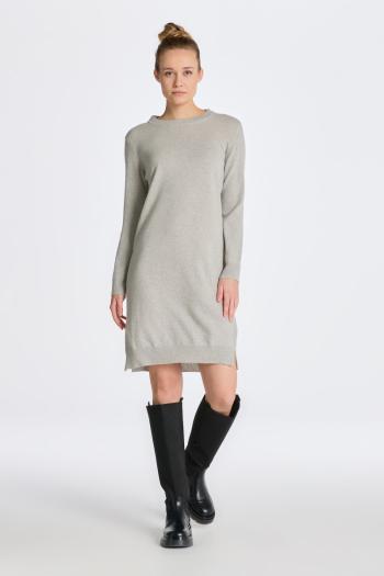 ŠATY GANT SUPERFINE LAMBSWOOL DRESS LIGHT GREY MELANGE