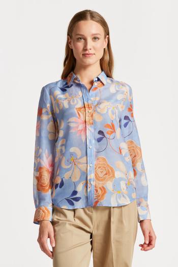 KOŠILE GANT REG FLORAL COT SILK SHIRT WATERFALL BLUE