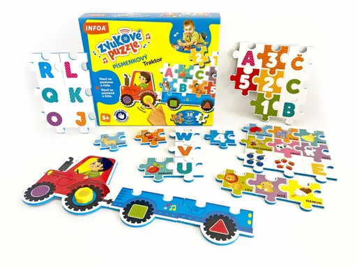 Zvukové puzzle - Písmenkový traktor (CZ/SK vydanie)