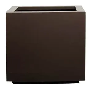 Čtvercový samozavlažovací květináč STEEL PLUS, více variant - Hobby Flower Barva: čokoláda, Rozměry: 75 x 75 x 40