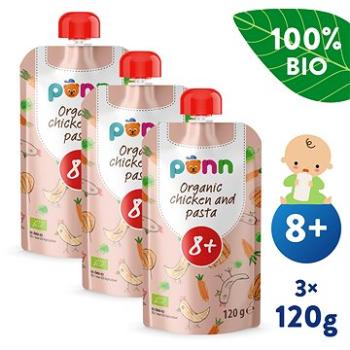 SALVEST Ponn BIO Kuřátko s těstovinami 3× 120 g (8594200260798)