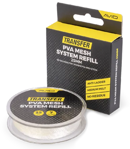 Avid carp náhradní pva punčocha transfer pva mesh system refill 7 m - 35 mm
