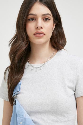 Tričko Abercrombie & Fitch šedá barva