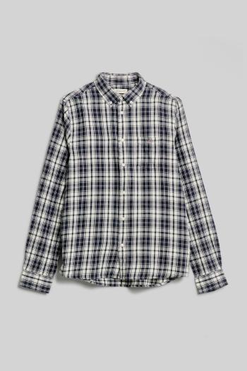 KOŠILE GANT REG. CHECK FLANELL SHIRT EVENING BLUE