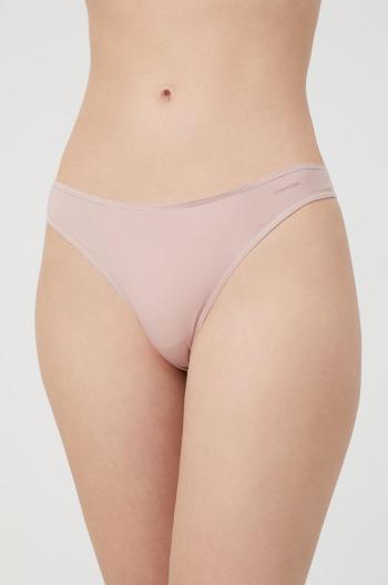 Tanga Calvin Klein Underwear růžová barva, 000QF6816E