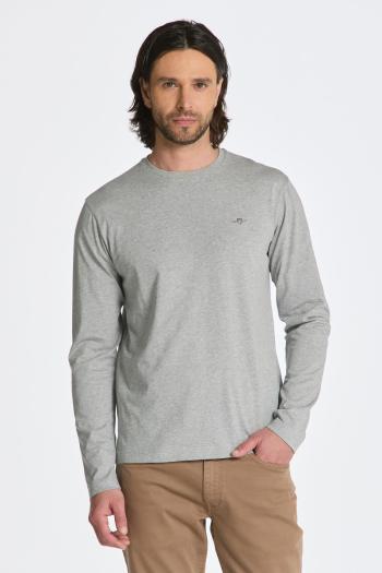 TRIČKO GANT REG SHIELD LS T-SHIRT GREY MELANGE