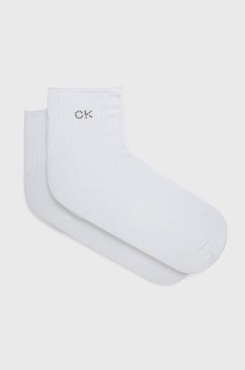 Ponožky Calvin Klein dámské, bílá barva, 701218781