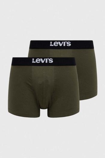 Boxerky Levi's 2-pack pánské, zelená barva