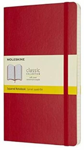 Moleskine Zápisník červený L, čtverečkovaný, měkký