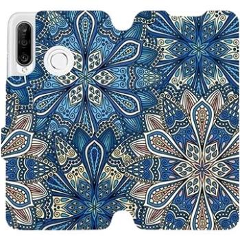 Flipové pouzdro na mobil Huawei P30 Lite - V108P Modré mandala květy (5903226897384)