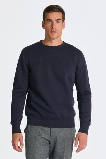 MIKINA GANT EMBOSSED SWEAT C-NECK EVENING BLUE