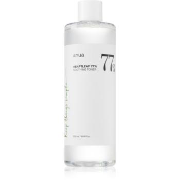 Anua Heartleaf 77% Soothing Toner čisticí a zklidňující tonikum pro obnovu kožní bariéry 500 ml