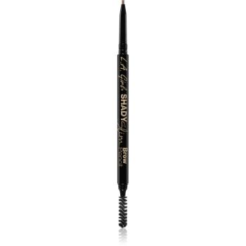 L.A. Girl Cosmetics Shady Slim automatická tužka na obočí s kartáčkem odstín Warm Brown 0.08 g
