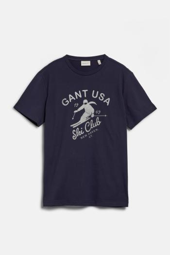 TRIČKO GANT SEASONAL GRAPHIC T-SHIRT EVENING BLUE