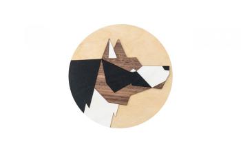 Dřevěná dekorace na zeď Wolf Wooden Image s možností výměny či vrácení do 30 dnů