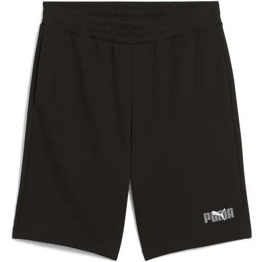 Puma ESSENTIALS LOGO LAB SHORT TR Pánské kraťasy, černá, velikost
