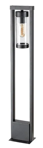 Rabalux Černý zahradní sloupek Kolta pro žárovku E27 80cm 7387