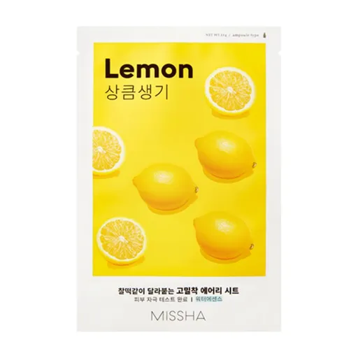 Missha Airy Fit Lemon rozjasňující plátýnková maska 19 g