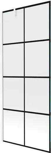 MEXEN/S Next vanová zástěna FIX 80x150, černý dekor, bílá 895-080-000-00-77-20