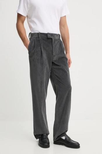 Manšestrové kalhoty Drôle de Monsieur Le Pantalon Golfeur Corduroy šedá barva, E.BP165.CO156.DGR Le Pantalon Golfeur Corduroy