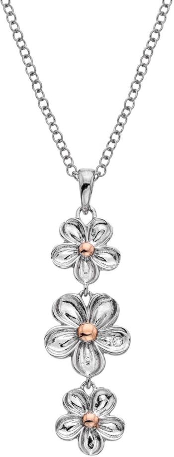 Hot Diamonds Stříbrný květinový náhrdelník Forget me not DP748