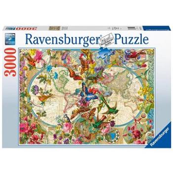 Ravensburger 171170 Motýlí mapa světa 3000 dílků  (4005556171170)