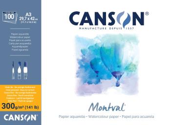 Canson Pad Montval Cold Pressed Skicár A3 300 g Natural White