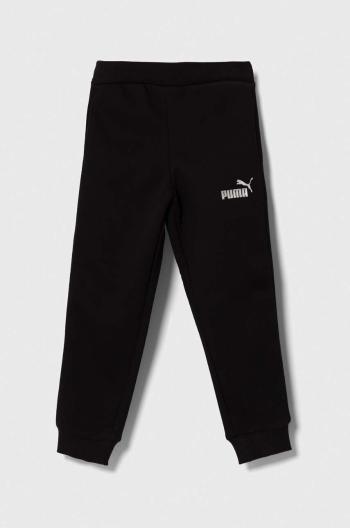 Puma gyerek melegítőnadrág ESS+ Sweatpants FL cl G fekete, sima