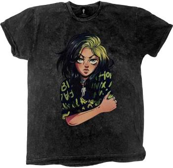 Billie Eilish Tričko Anime Billie Unisex Black M