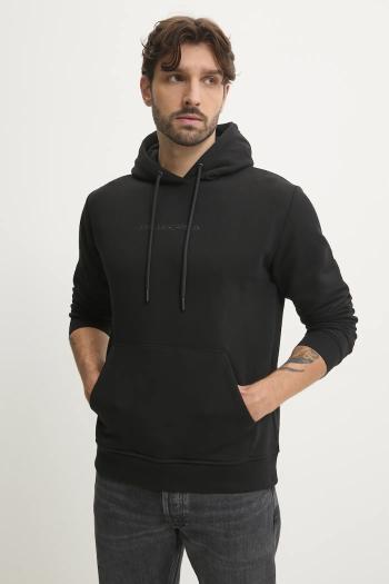 Mikina Karl Lagerfeld pánska, čierna farba, s kapucňou, s potlačou, 544942.705067