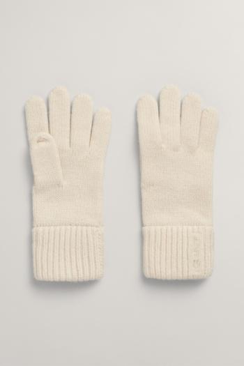 RUKAVICE GANT WOOL KNITTED GLOVES CREAM