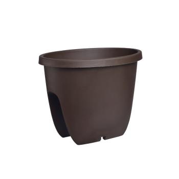 Gardenico Balkónový květináč na zábradlí Balconia OVI hnědá, pr. 30 cm