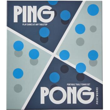 Sada na ping pong, sada 6 ks, modrá, Printworks