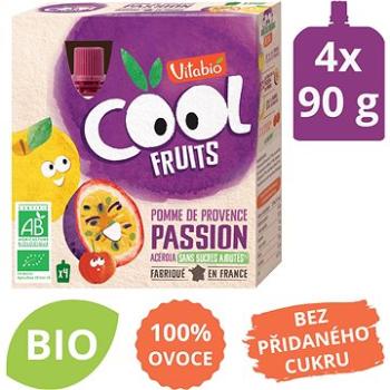 VITABIO Ovocné BIO kapsičky Cool Fruits jablko, maracuja, banán a acerola 4× 90 g (3288131604077)