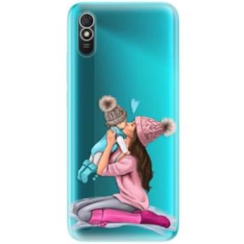 iSaprio Kissing Mom - Brunette and Boy pro Xiaomi Redmi 9A (kmbruboy-TPU3_Rmi9A)