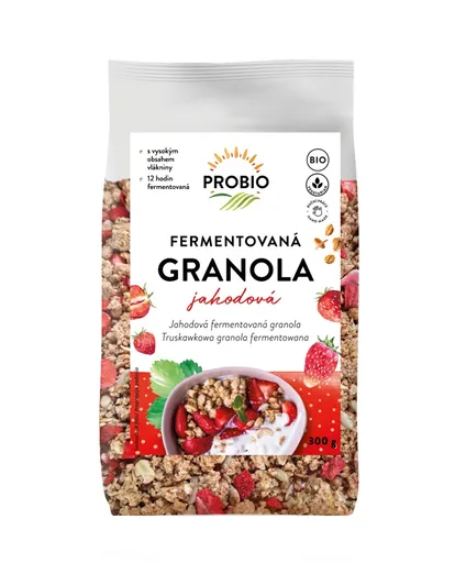 PROBIO Müsli křupavé Granola fermentovaná jahodová BIO 300 g