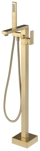 SAPHO CUBEMIX vanová baterie s připojením do podlahy, zlato mat CM021GB