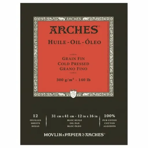 Blok na olejomalbu Arches cold press, 31x41cm 100% bavlna