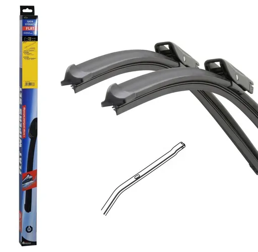 Compass Stěrače Flat set (bolt) - 750 + 750 mm