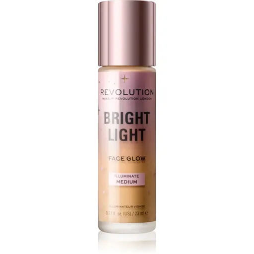 Makeup Revolution Bright Light Face Glow rozjasňující tónovací fluid odstín Illuminate Medium 23 ml