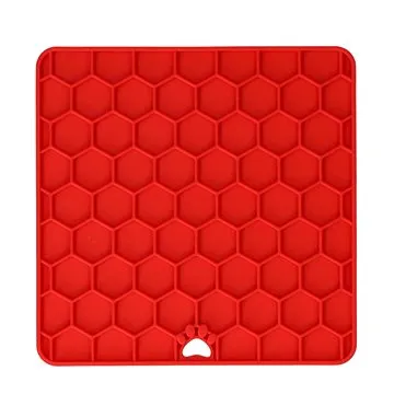 Eat slow live longer Lízací podložka červená 18,5 cm (8716759605336)