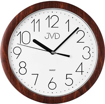 JVD Nástěnné hodiny s plynulým chodem H612 Dark Brown