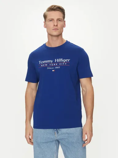 Tommy Hilfiger pánské modré tričko MW0MW38621 XXL