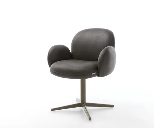 Jídelní židle Nube-Flex s područkami mikrovlákno antracitová