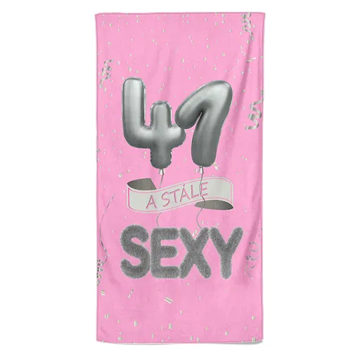 Osuška Stále sexy – růžová (věk: 41, Velikost osušky: 100x170cm)