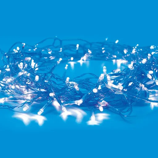 ACA Lighting 20 LED řetěz na baterie (2xAA), modrá, IP20, 190+30cm, čirý kabel X0620612