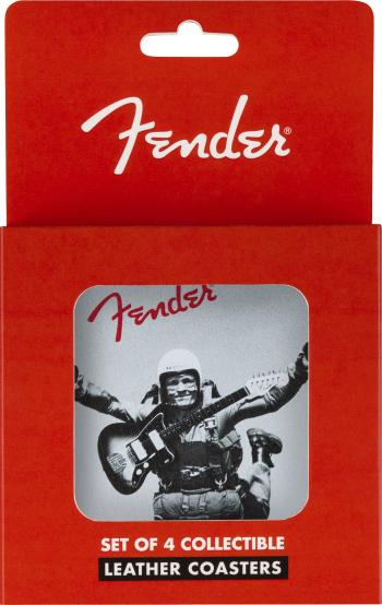 Fender Vintage Ads 4-Pk Coaster Set Black and White