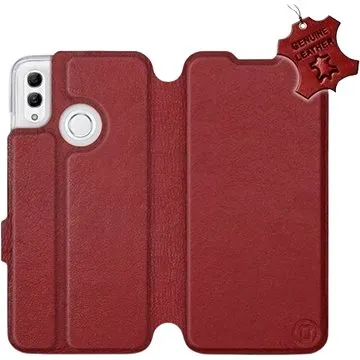 Flip pouzdro na mobil Honor 10 Lite - Tmavě červené - kožené -   Dark Red Leather (5903226713806)