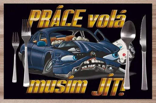Prostírání Práce volá - automechanik