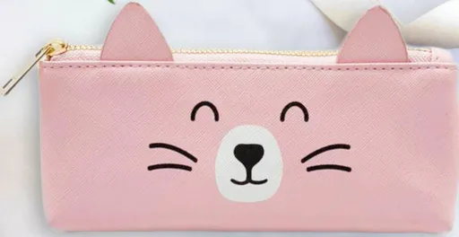 Dětský penál - veselá kočička (růžový)